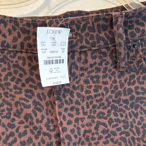 J Crew Brown Leopard Print Jeans - Picture 2 of 5